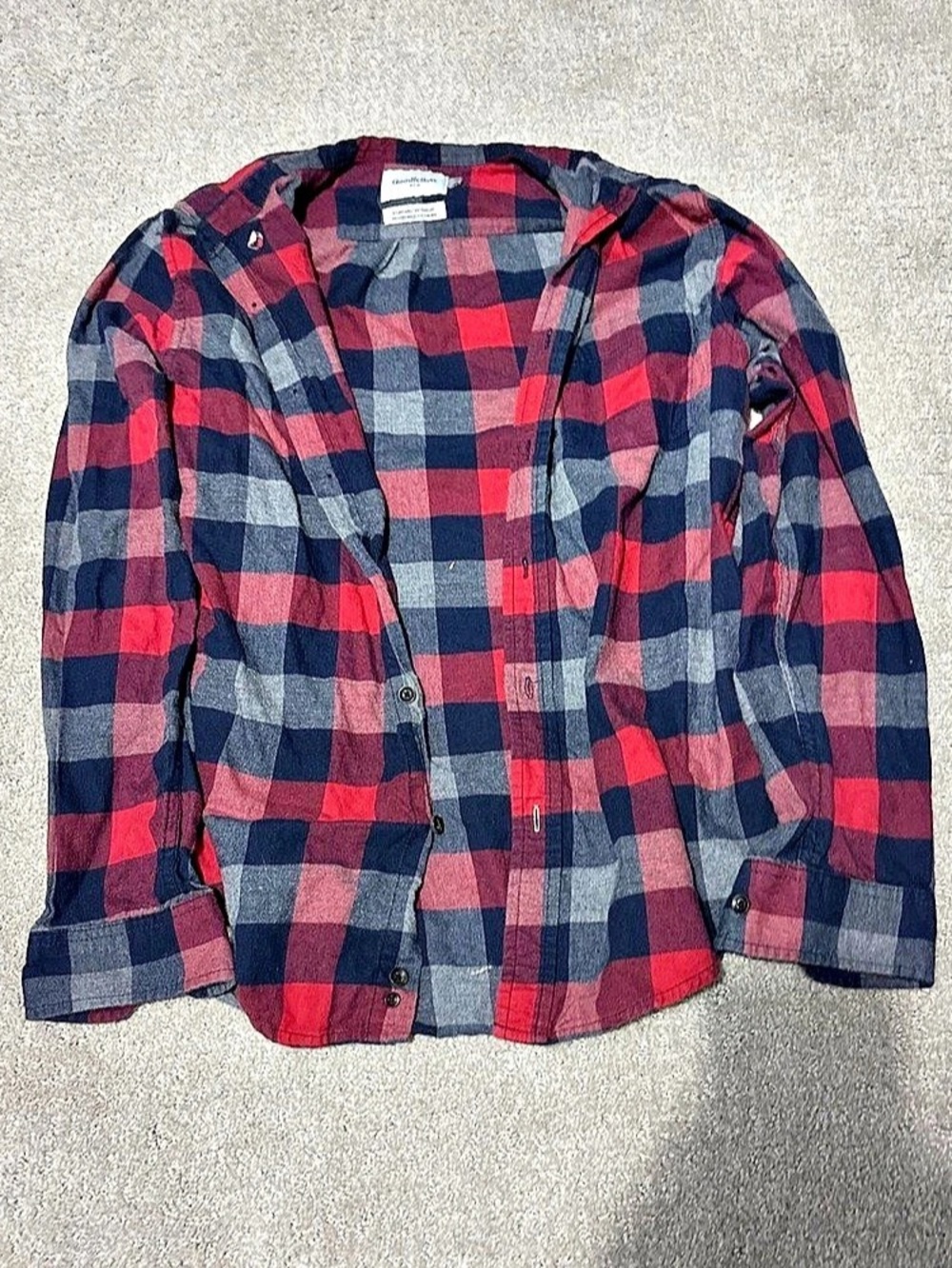 Goodfellow & Co. Plaid Button Down in Red & Blue Size Medium